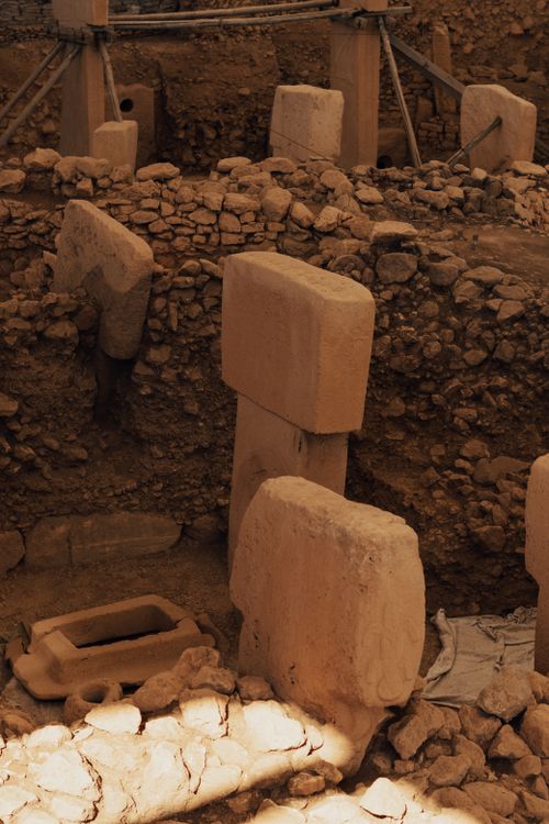 Free Discover the prehistoric stone pillars of Göbekli Tepe, showcasing ancient craftsmanship in Turkey. Stock Photo