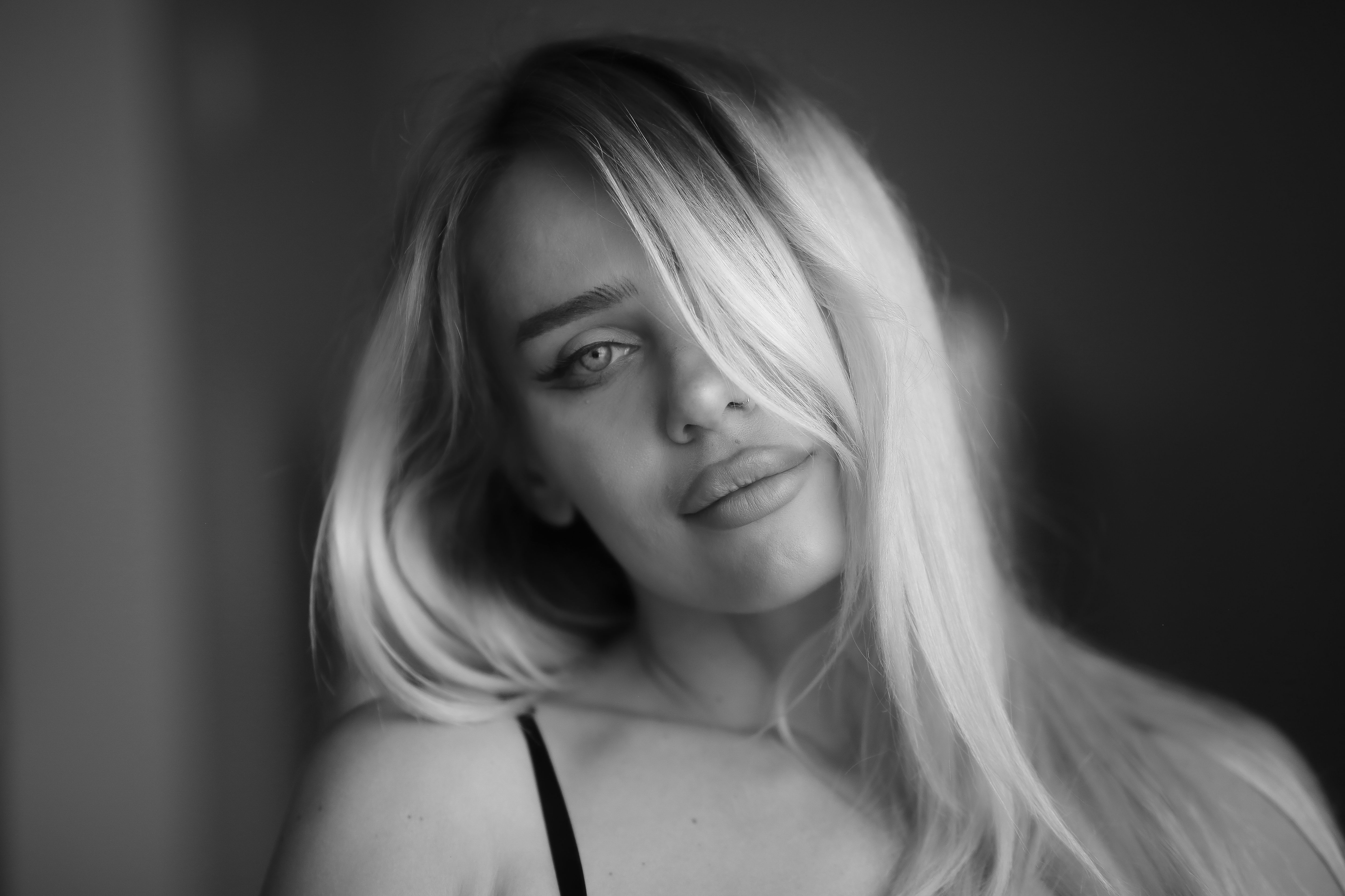 Artistic Black and White Portrait of a Woman · Free Stock Photo
