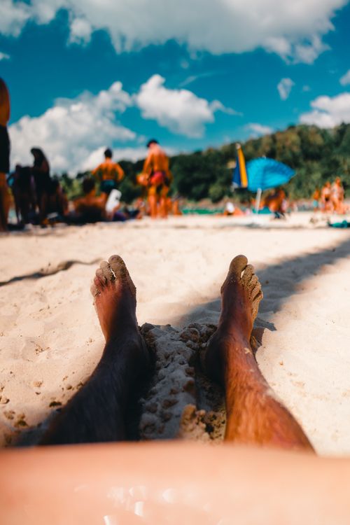 Free Enjoy a sunny day at the beautiful beach in Phuket, Thailand, surrounded by nature and relaxation. Stock Photo
