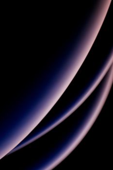 Elegant abstract 3D render featuring gradient curves in blue and pink hues creating a dynamic visual flow.