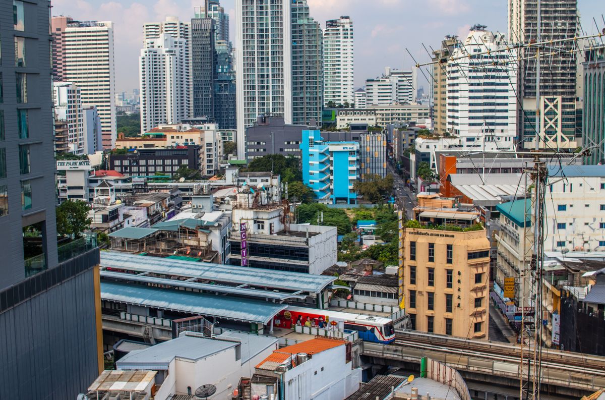 Bangkok - stație BTS Skytrain pe Sukhumvit