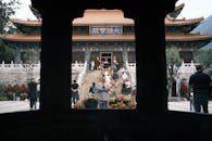 Peaceful Prayer at Traditional Buddhist Temple