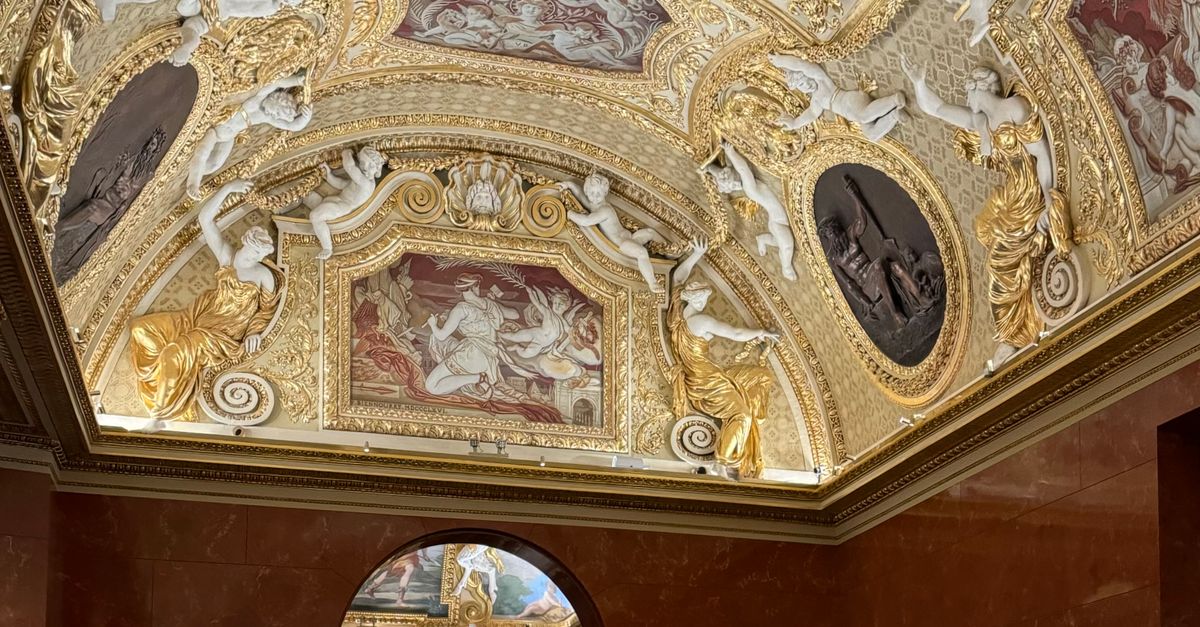Hexagonal Renaissance Ceiling Renaissance Style Ceiling in Opulent Hall · Free Stock Photo