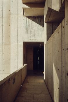 Concrete brutalist architecture at a prominent building in San Diego. — photo by Julian Dahl