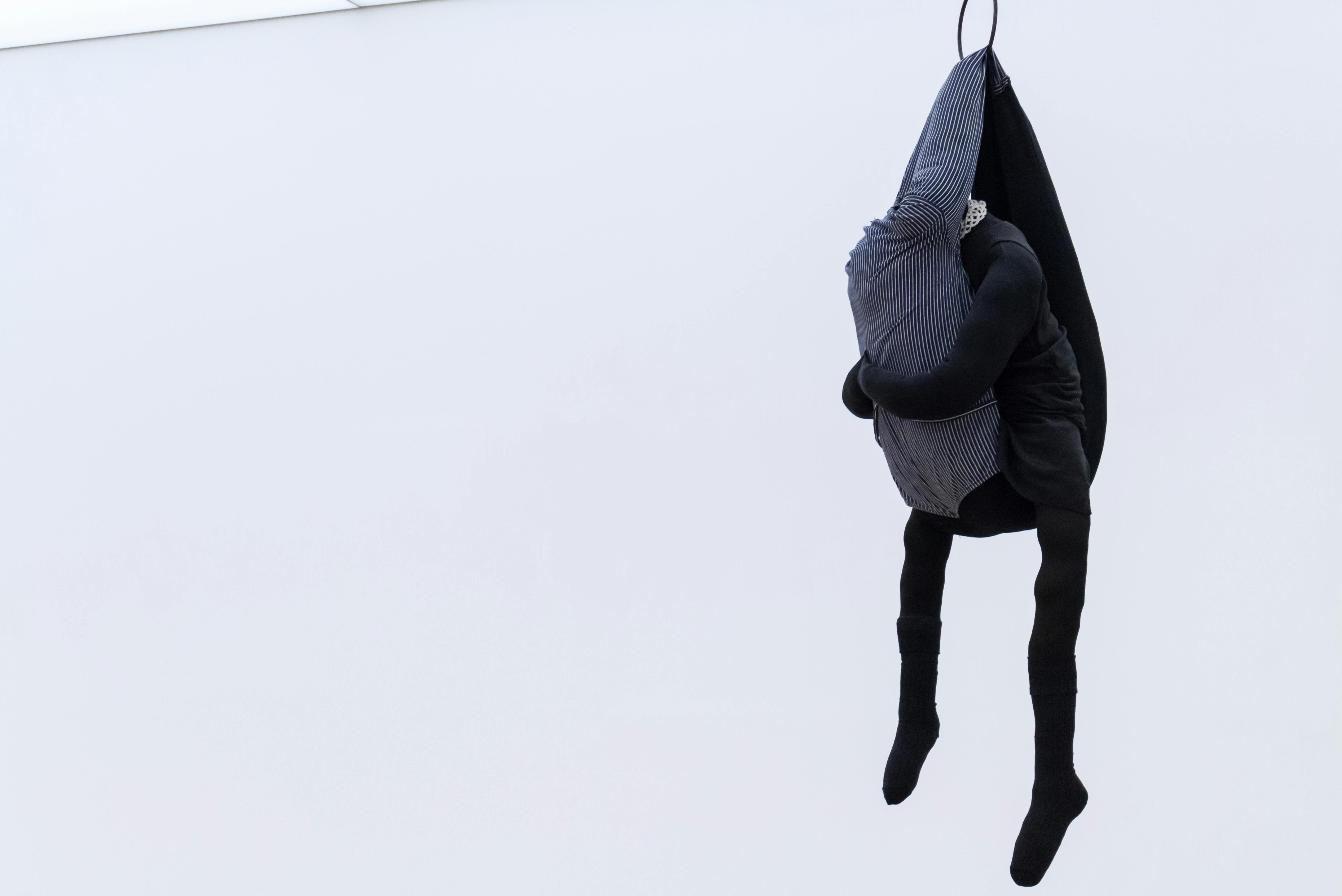 Free stock photo of art, art instalation, person hanging from ceiling