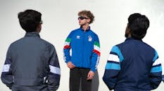 Trendy Youth in Stylish Track Jackets Outdoors