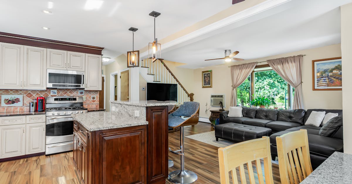 Open-concept Living Room And Kitchen With Coordinated Decor
