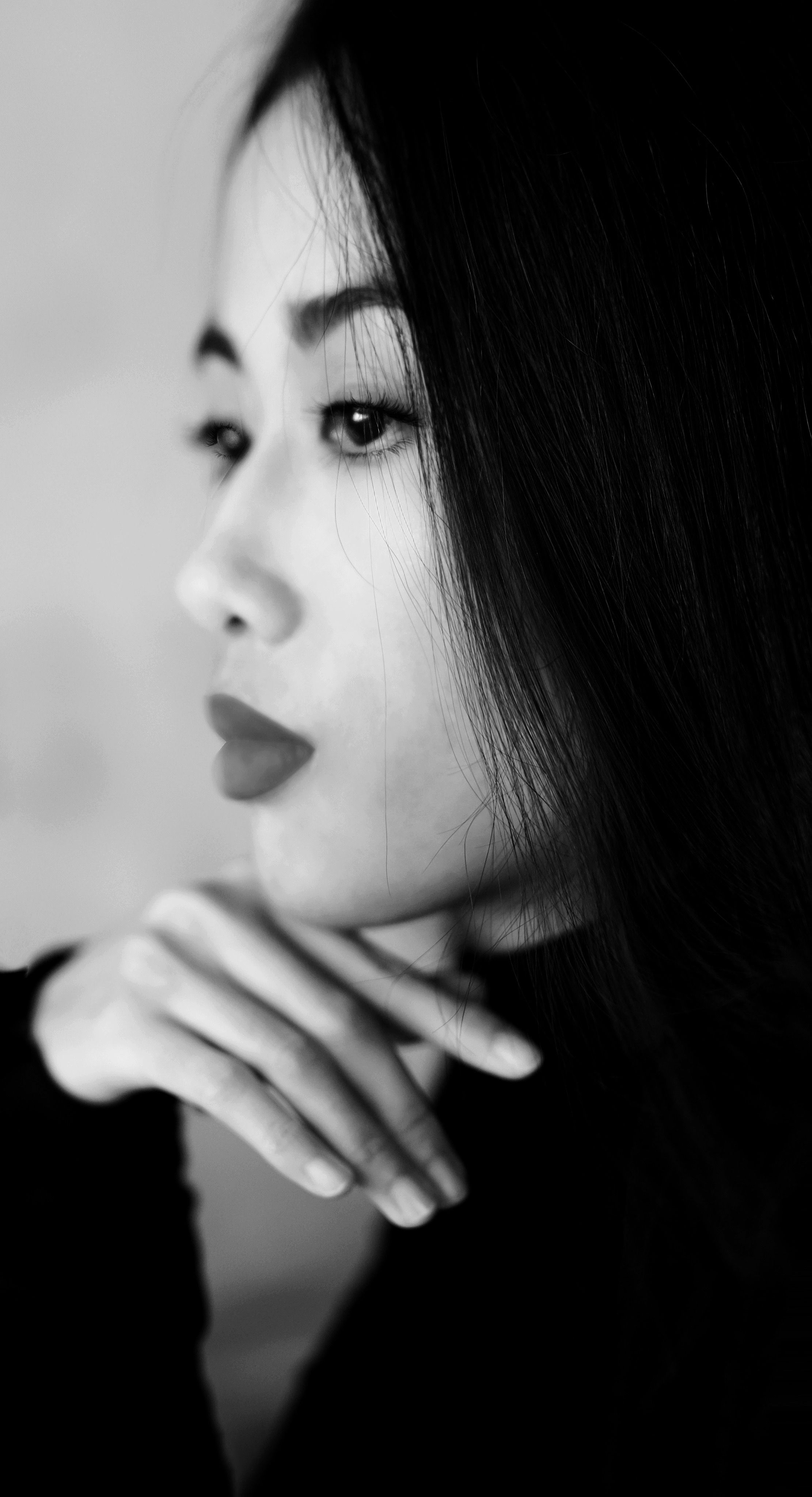 Elegant Black and White Portrait of a Woman · Free Stock Photo