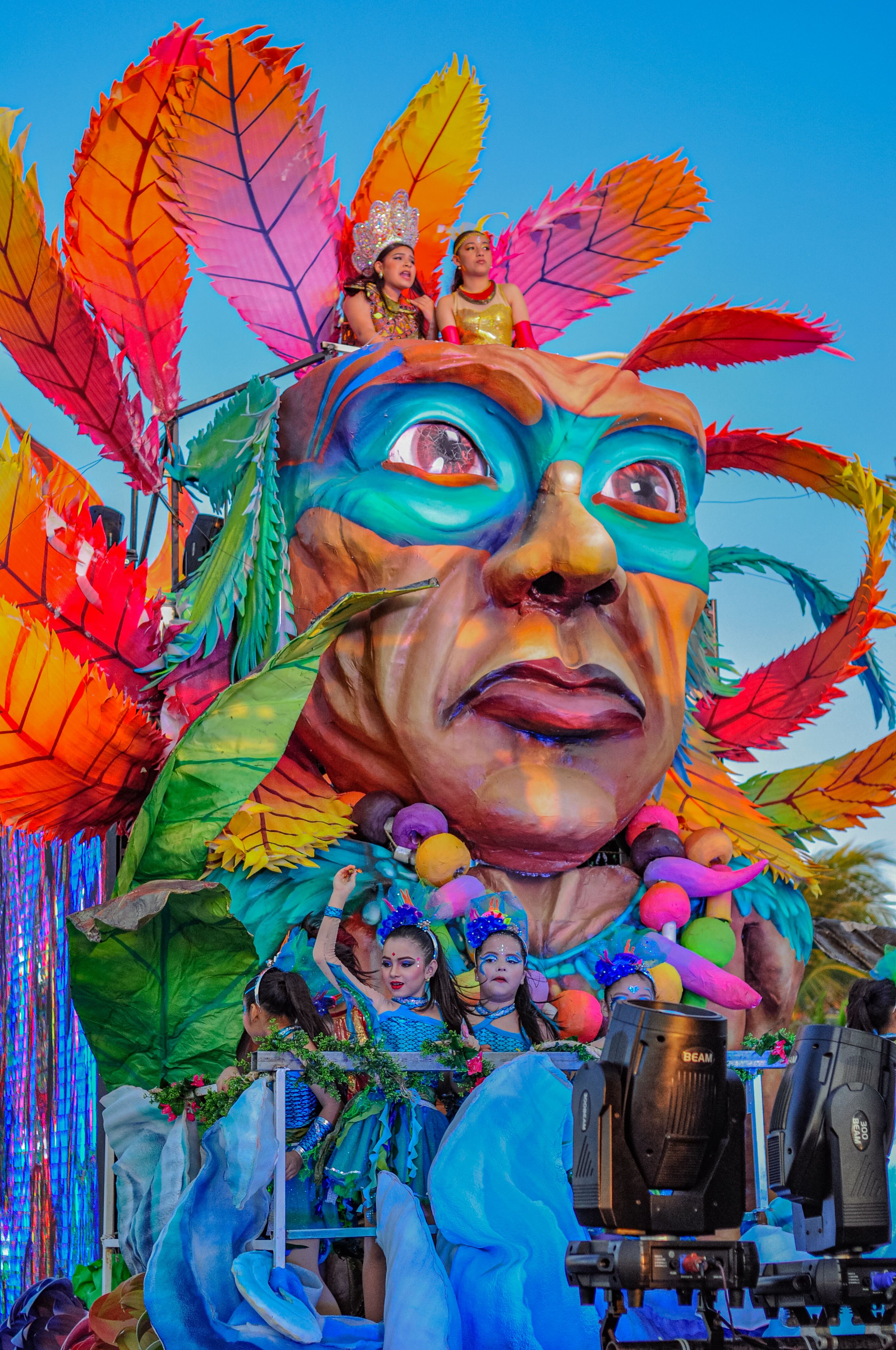 Festive Carnival Float with Vivid Colors · Free Stock Photo