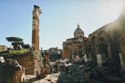 Free Explore the ancient ruins in Rome, Italy, under warm sunlight. Stock Photo