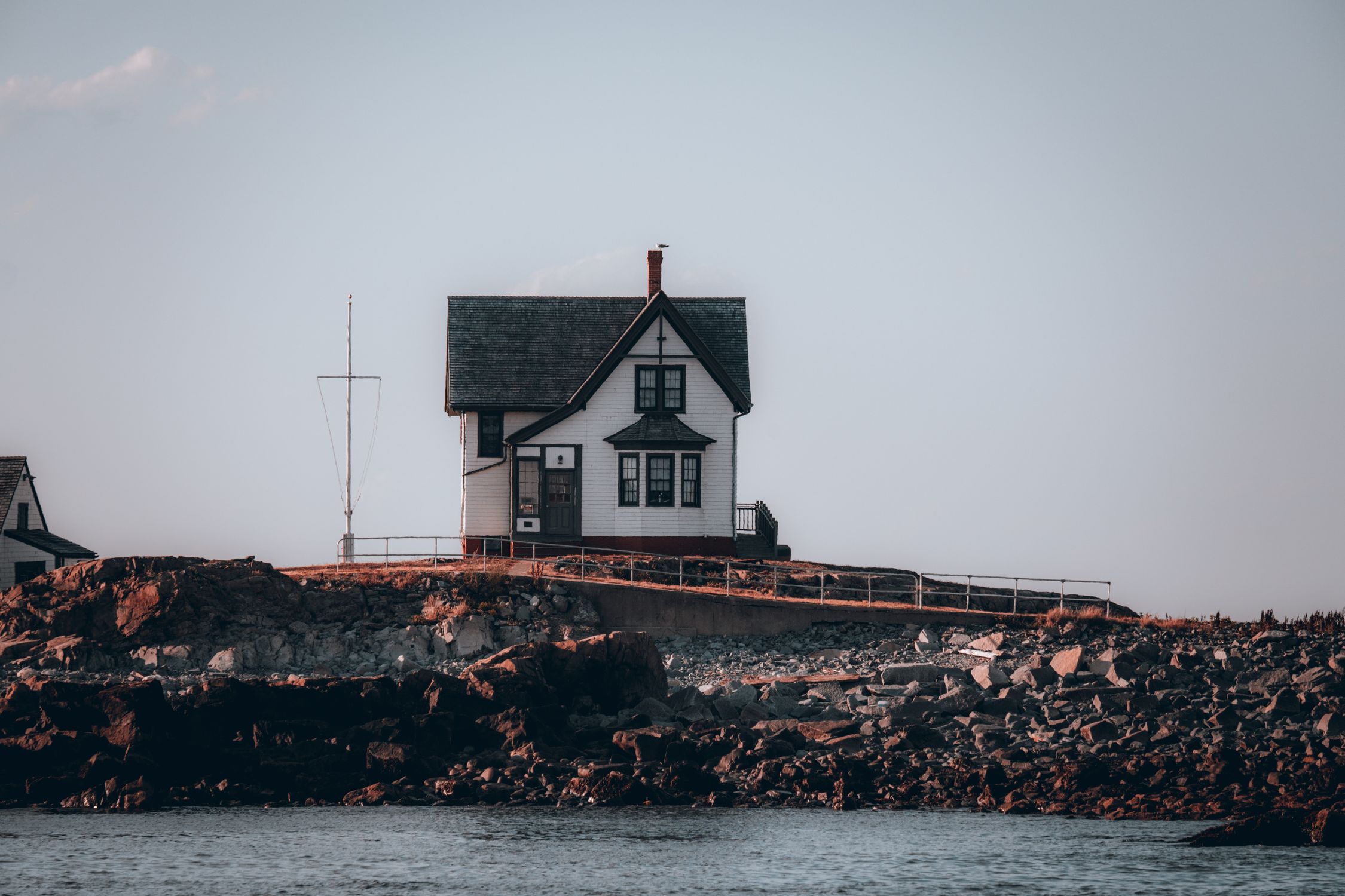 Scenic Boston Lighthouse Overlooking Rocky Coast · Free Stock Photo