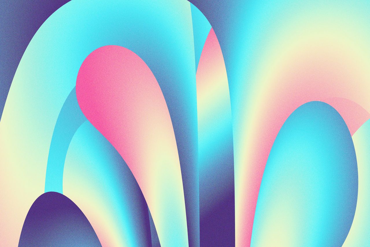 colorful abstract design with fluid gradient patterns and vibrant wave