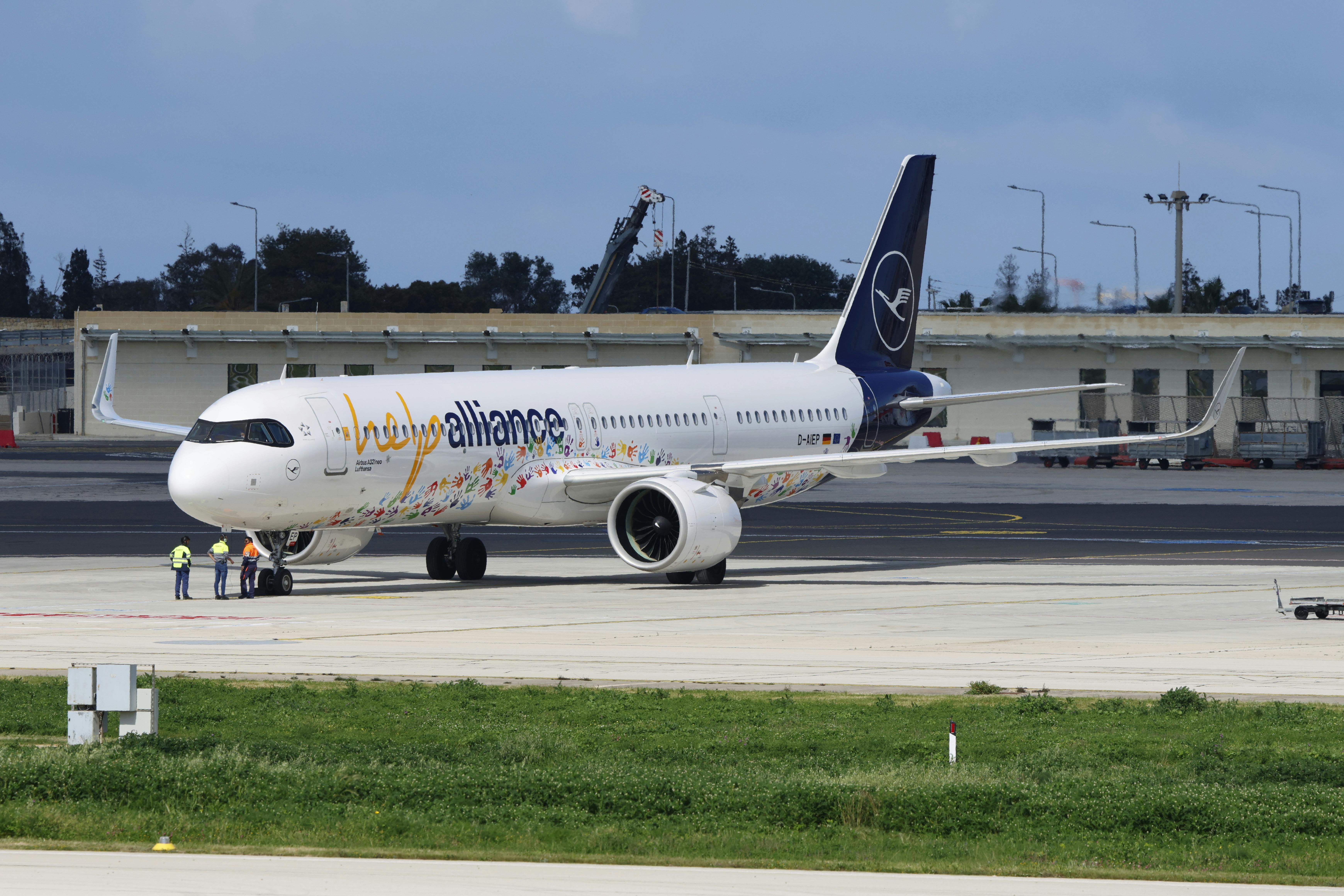 IndiGo airplane parked on runway