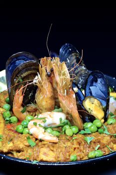 Puerto Rican Style Seafood Paella