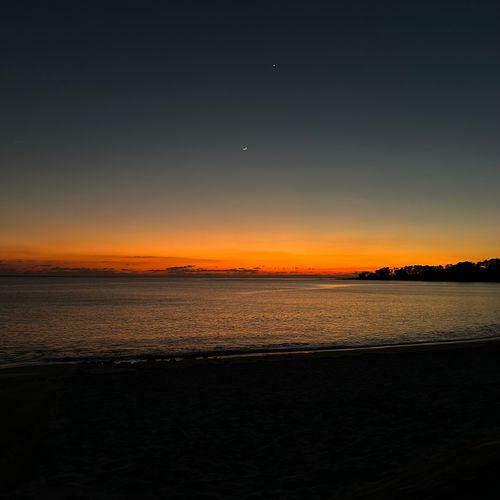 Free Beautiful sunset view over the sea in Sarzeau, Bretagne, France. Stock Photo