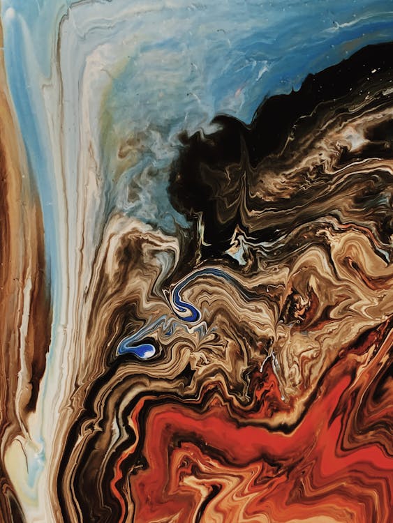 Close-Up Photo Of Abstract Painting