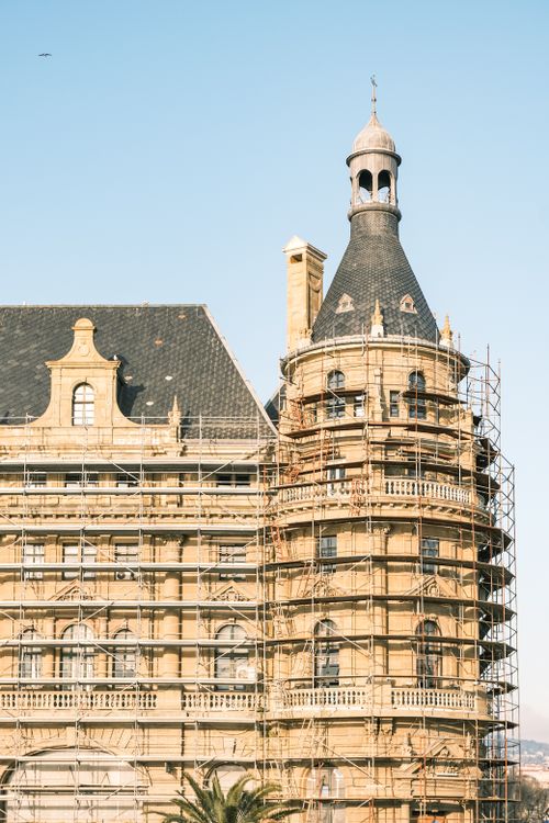 Historic Building Under Restoration with Scaffolding · Free Stock Photo