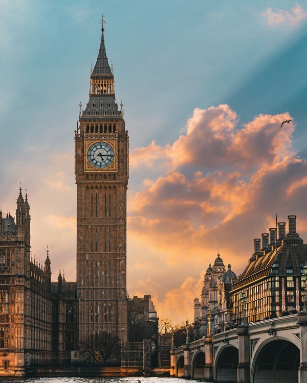 Big Ben At Sunset In London UK Free Stock Photo Big Ben At Sunset In London UK Free Stock Photo