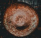 Close-up of a Rustic Woven Straw Hat
