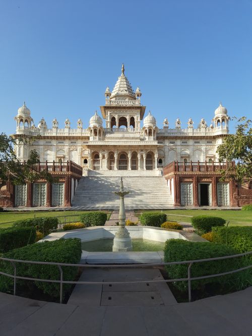 Free Stunning view of Jaswant Thada's intricate architecture and serene gardens. Stock Photo
