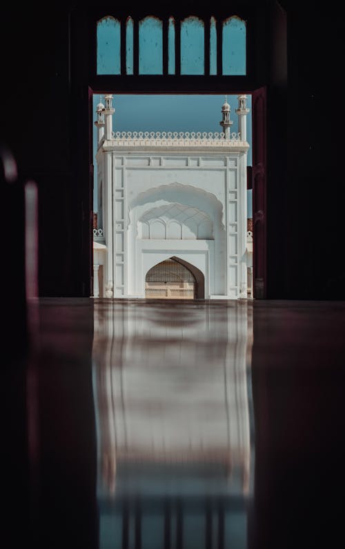 Free stock photo of frame in a frame, mosque, reflection