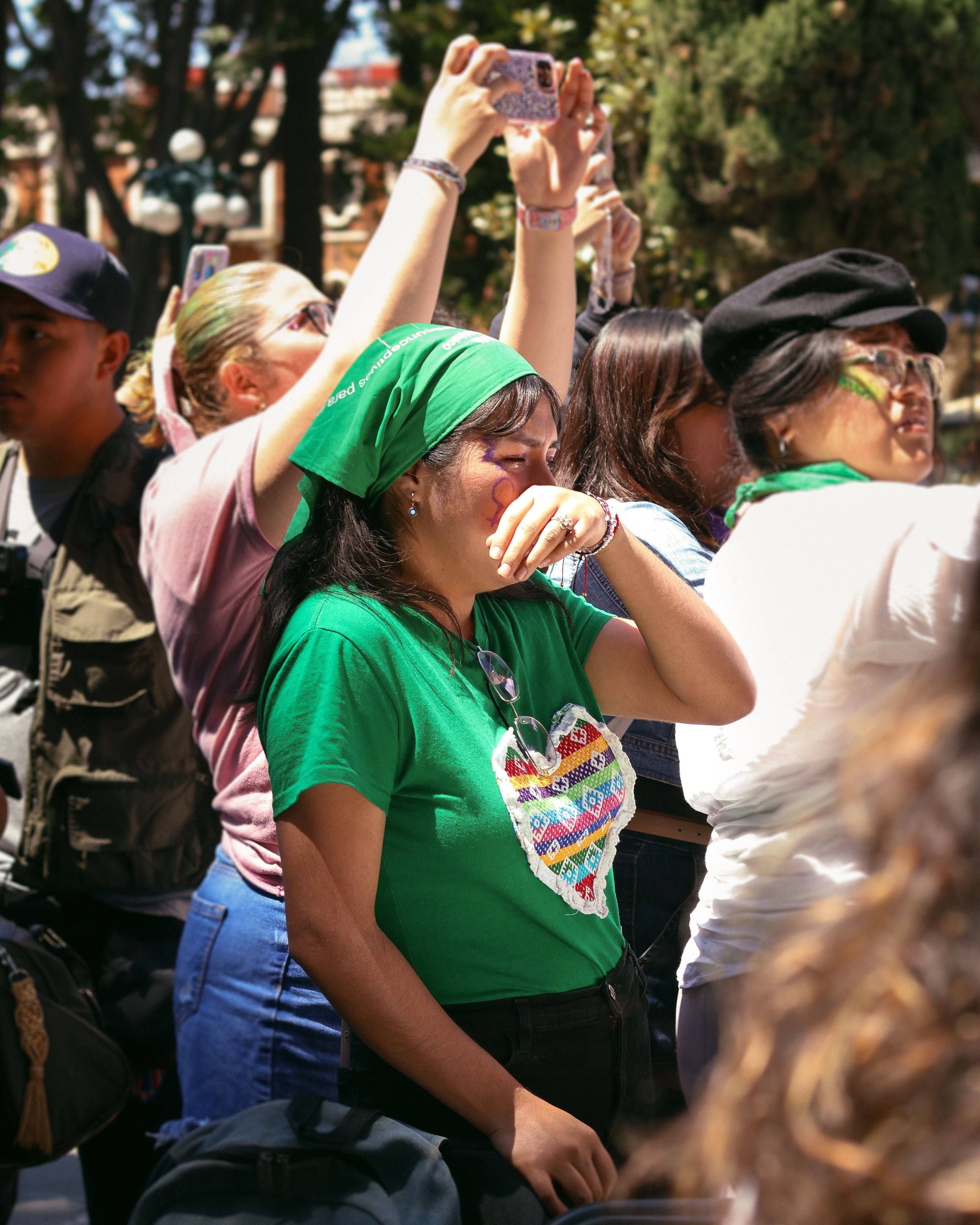 Vibrant crowd at outdoor event celebrating unity · Free Stock Photo