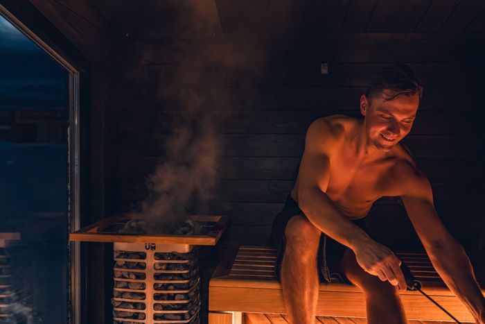 Finse sauna met icedip in Lapland