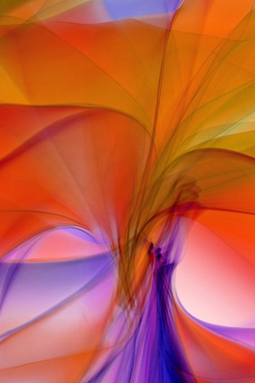 Free Colorful abstract art with flowing lines in orange, purple, and red shades. Stock Photo
