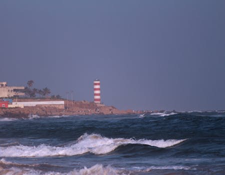 Free stock photo of beach, light house, ocean