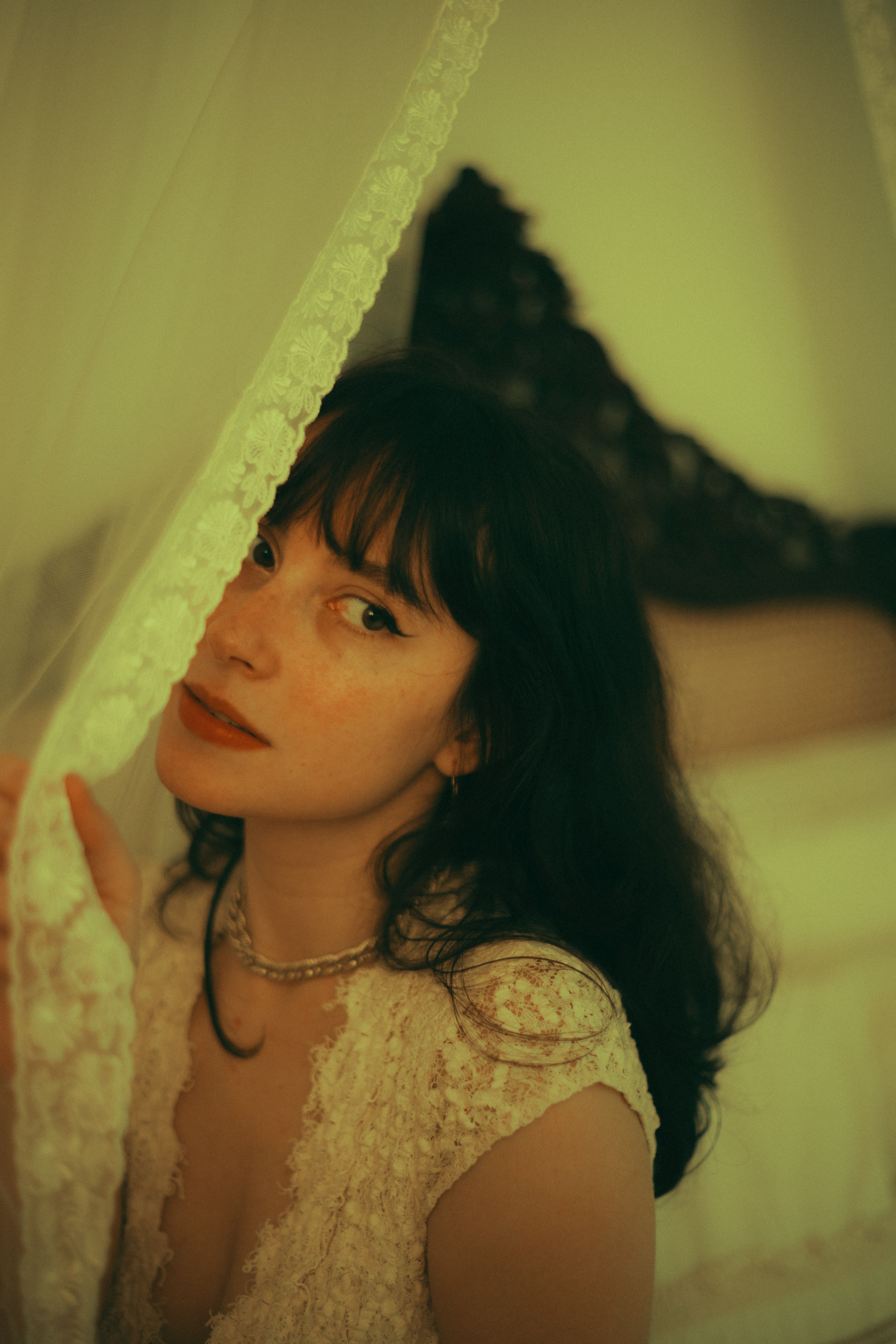 Vintage Inspired Portrait of a Woman in Lace · Free Stock Photo