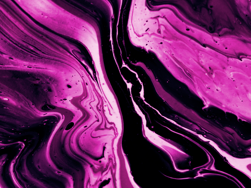 Free A dynamic abstract painting with swirling pink and black pigments. Stock Photo