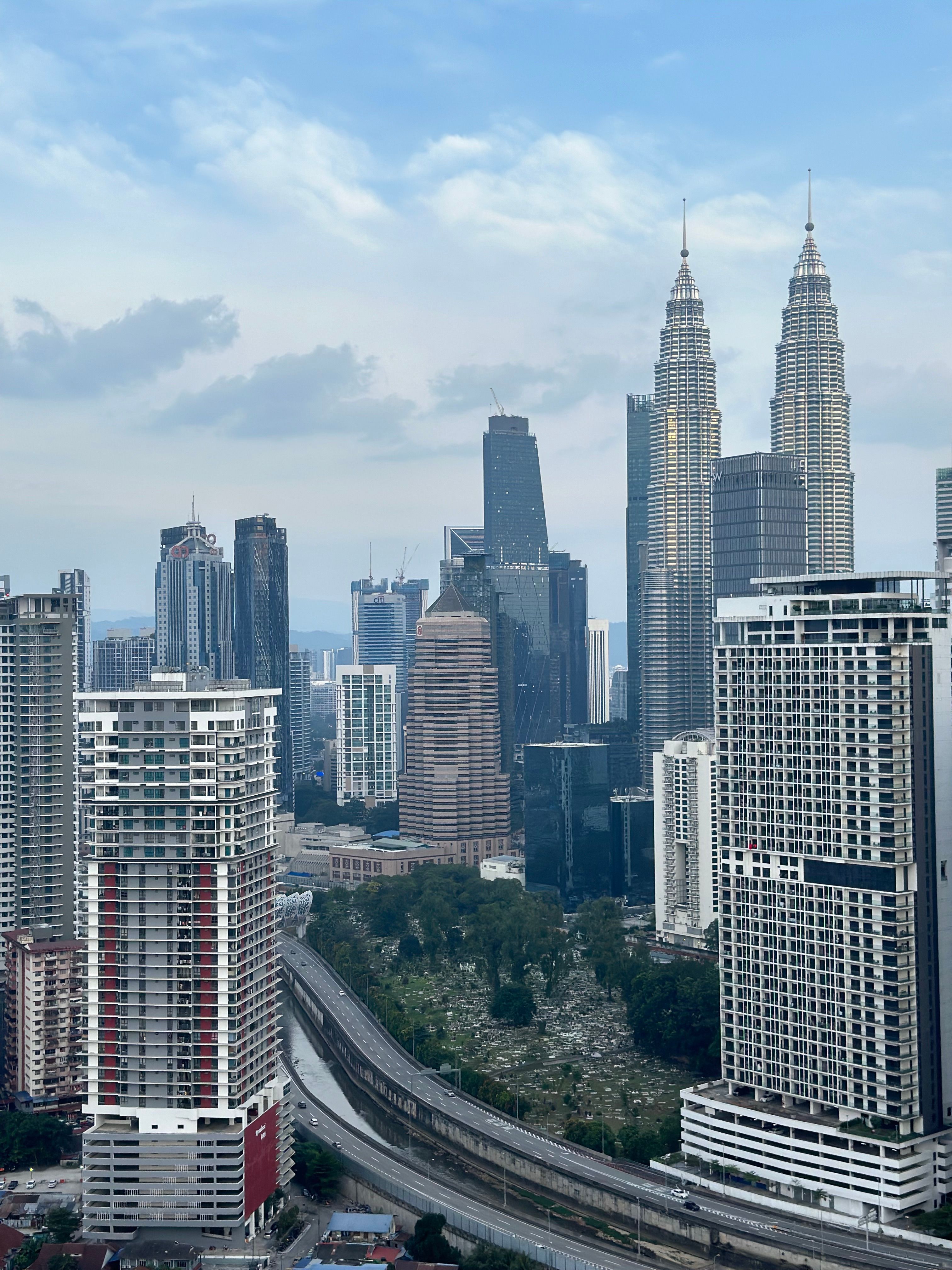 Kuala Lumpur skyline with the Petronas Twin Towers