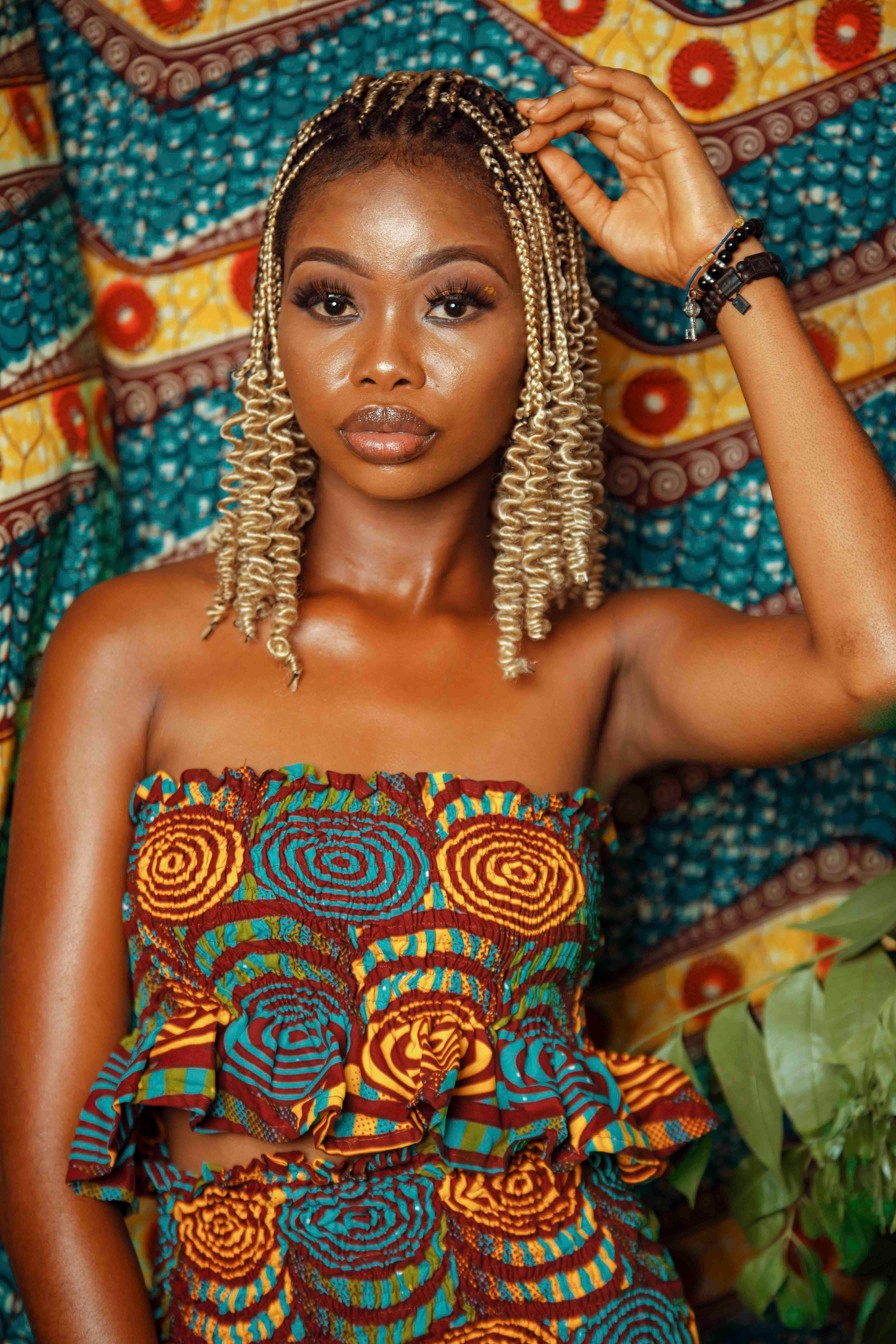 Vibrant African Fashion Portrait in Ghana  Free Stock Photo
