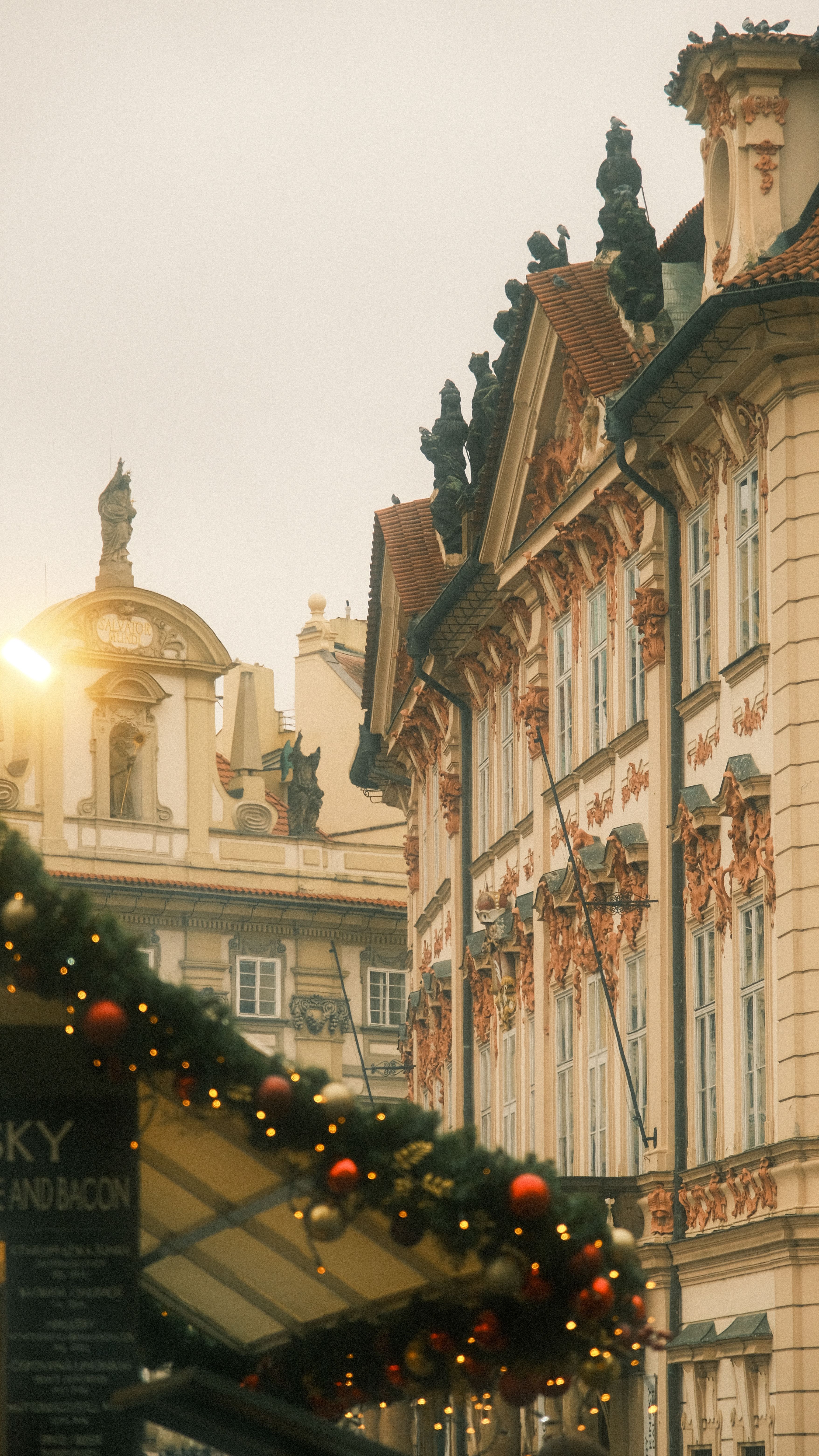 Charming European Architecture with Holiday Decor · Free Stock Photo