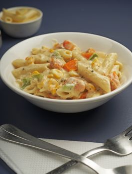 No Sauce Or Dressing Pasta With Vegetables