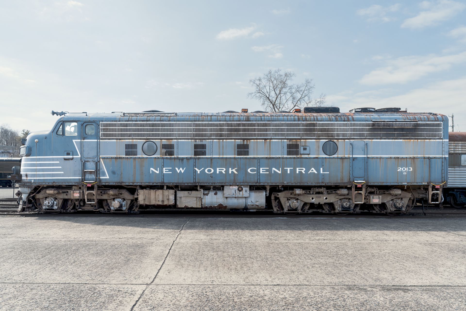 Vintage New York Central locomotive at Danbury Railway Museum.