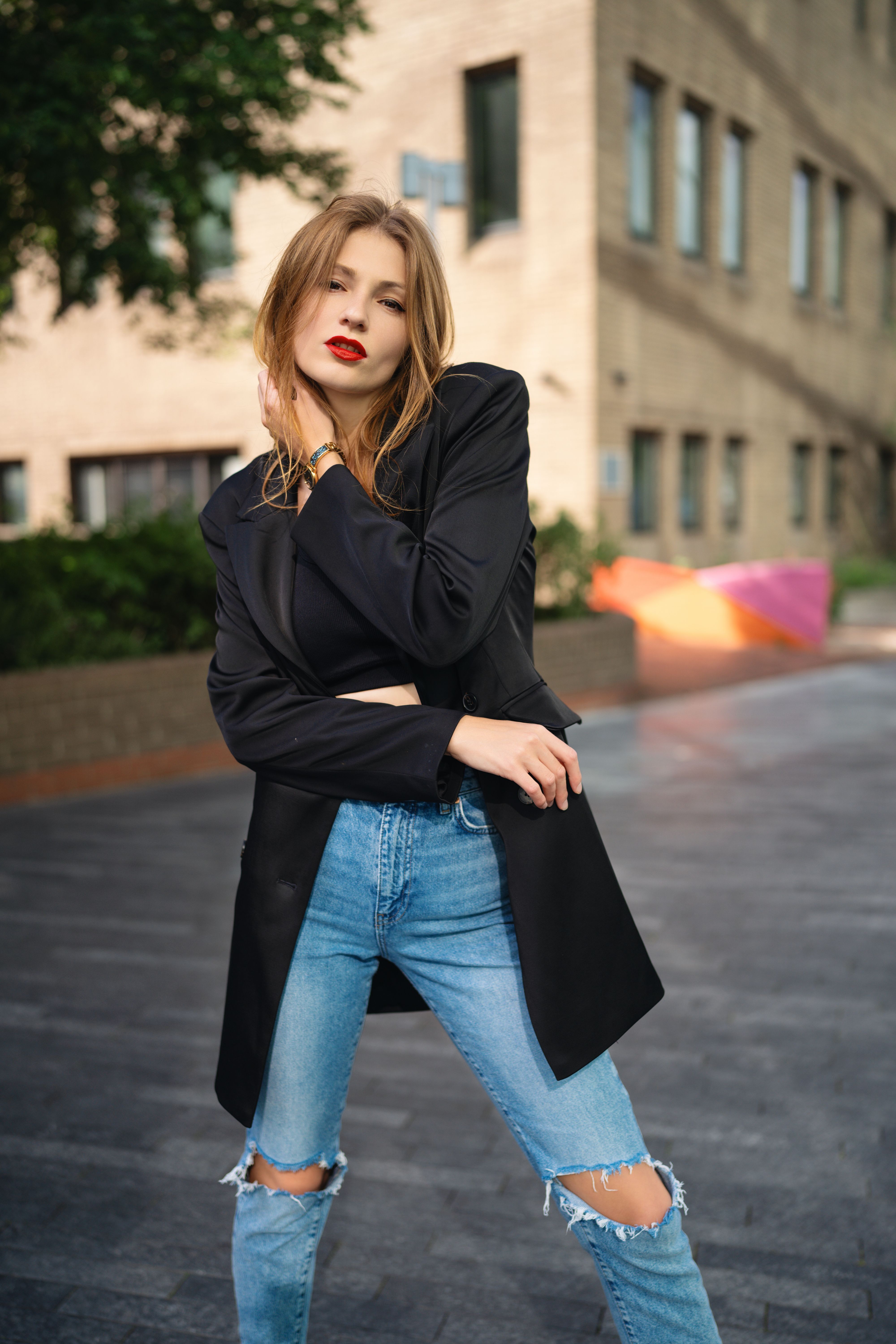 Jeans and Blazer Winter Combo