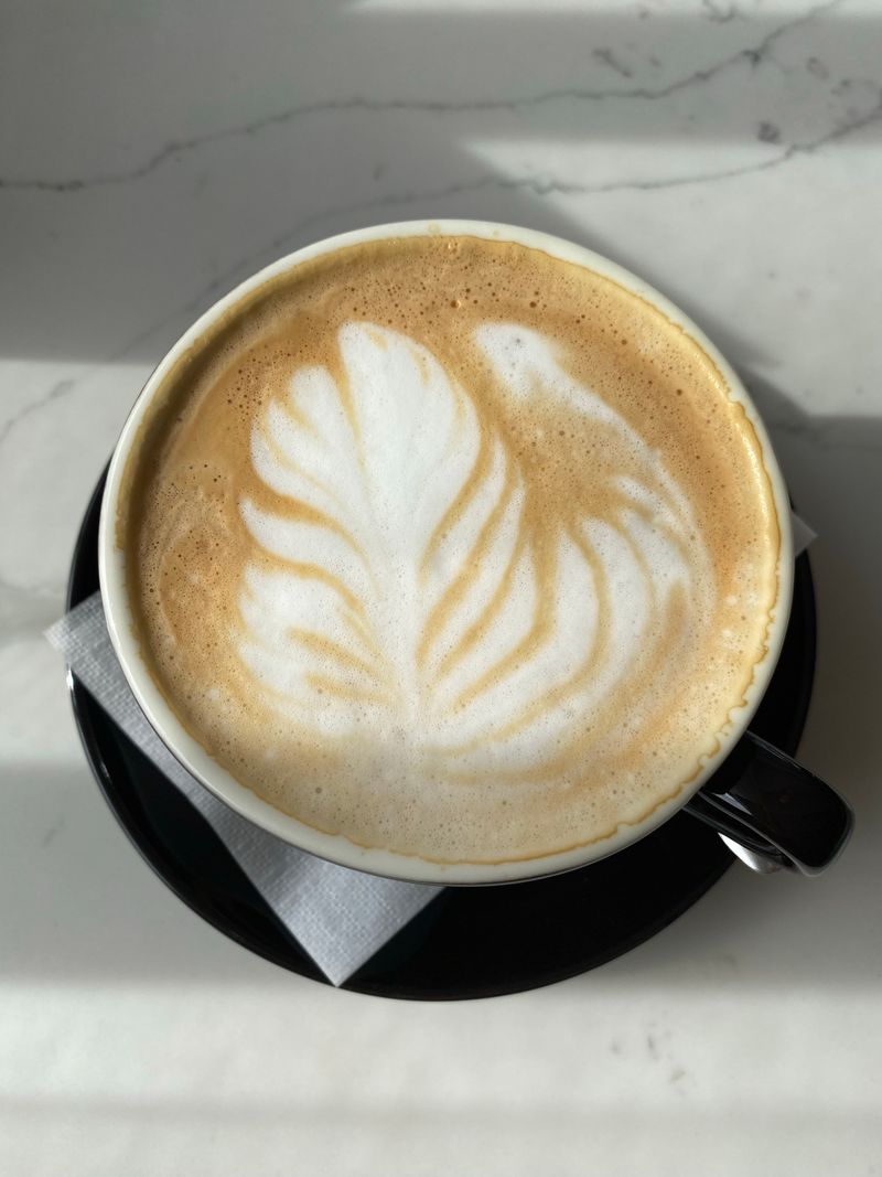 Custom latte art design, for illustration