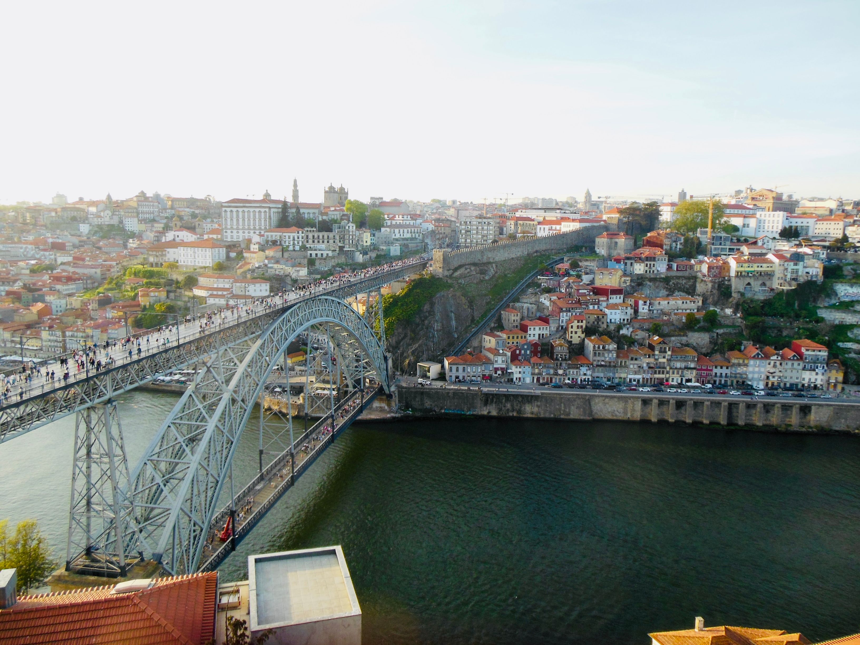 Dom Luís I Bridge and Porto Skyline at Sunset · Free Stock Photo