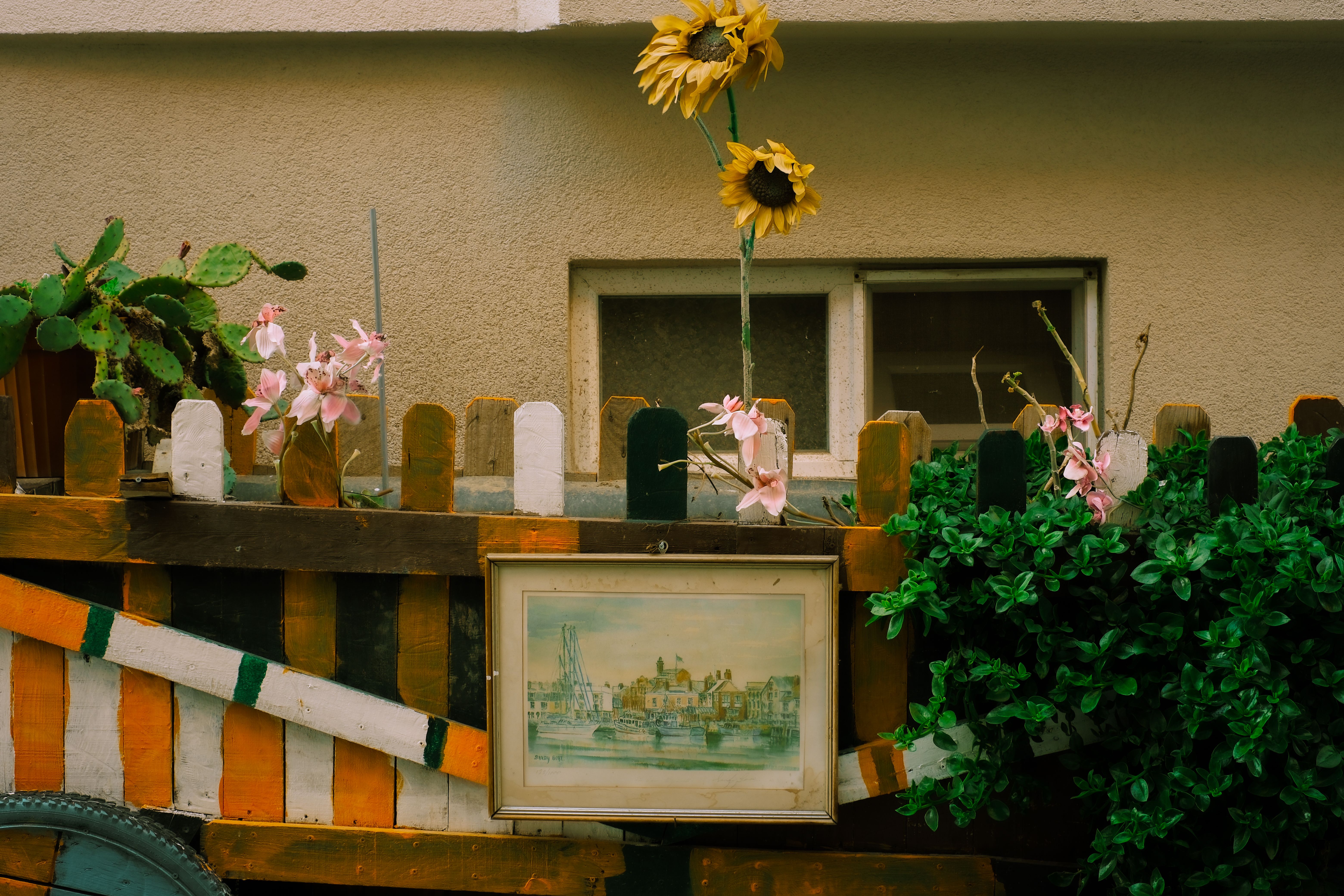 Fence and Decking Painting in Belsize Park — walls rolled to an even, flat finish