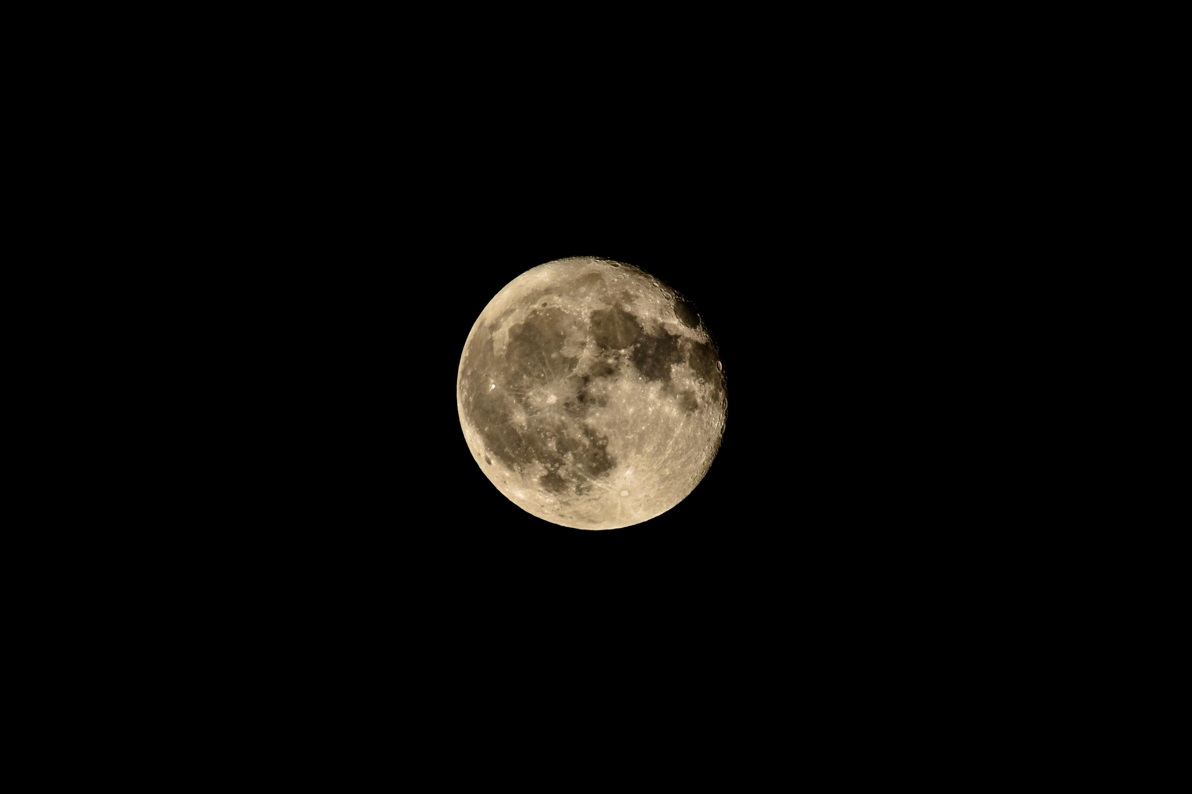 Free stock photo of moon, yellow moon