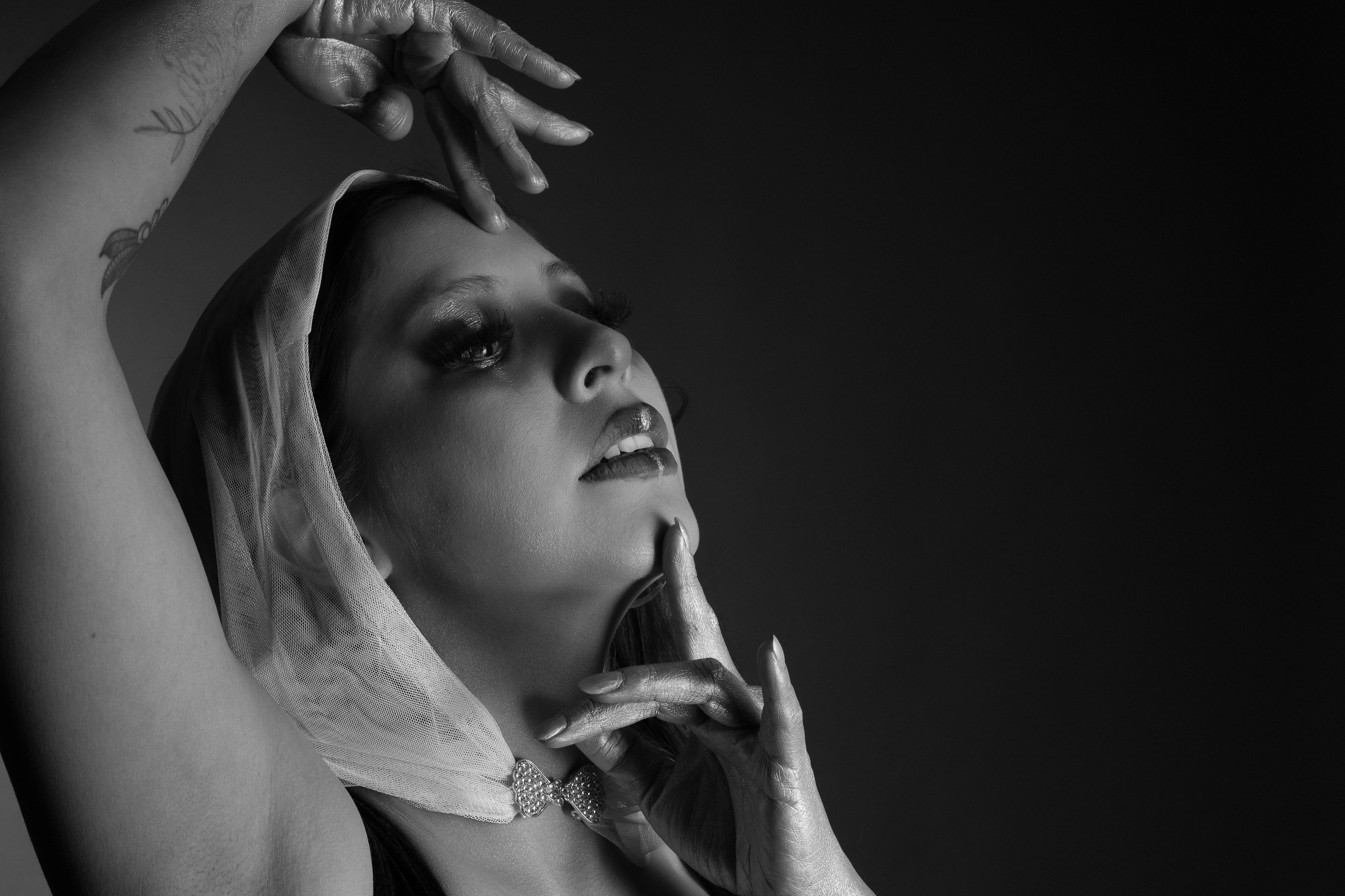 Elegant Black and White Portrait of a Woman · Free Stock Photo