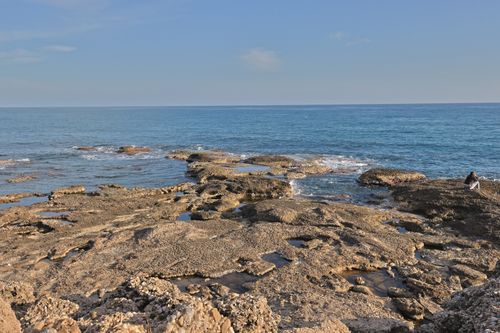Free Explore the rocky coastline and azure waters in Side, Antalya, Türkiye, capturing the Mediterranean's serene beauty. Stock Photo