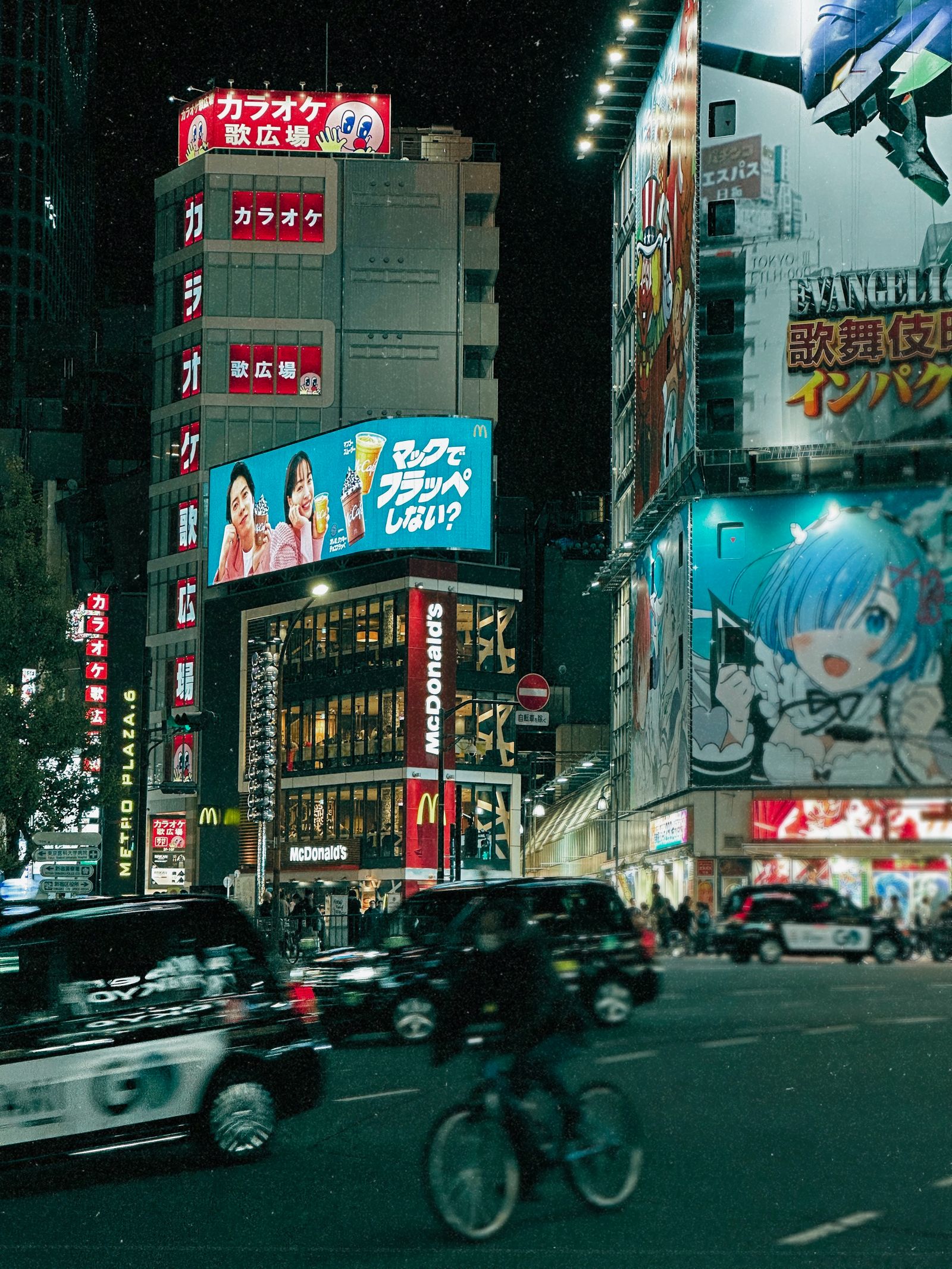 Anime City Neon Crossing 4K wallpaper