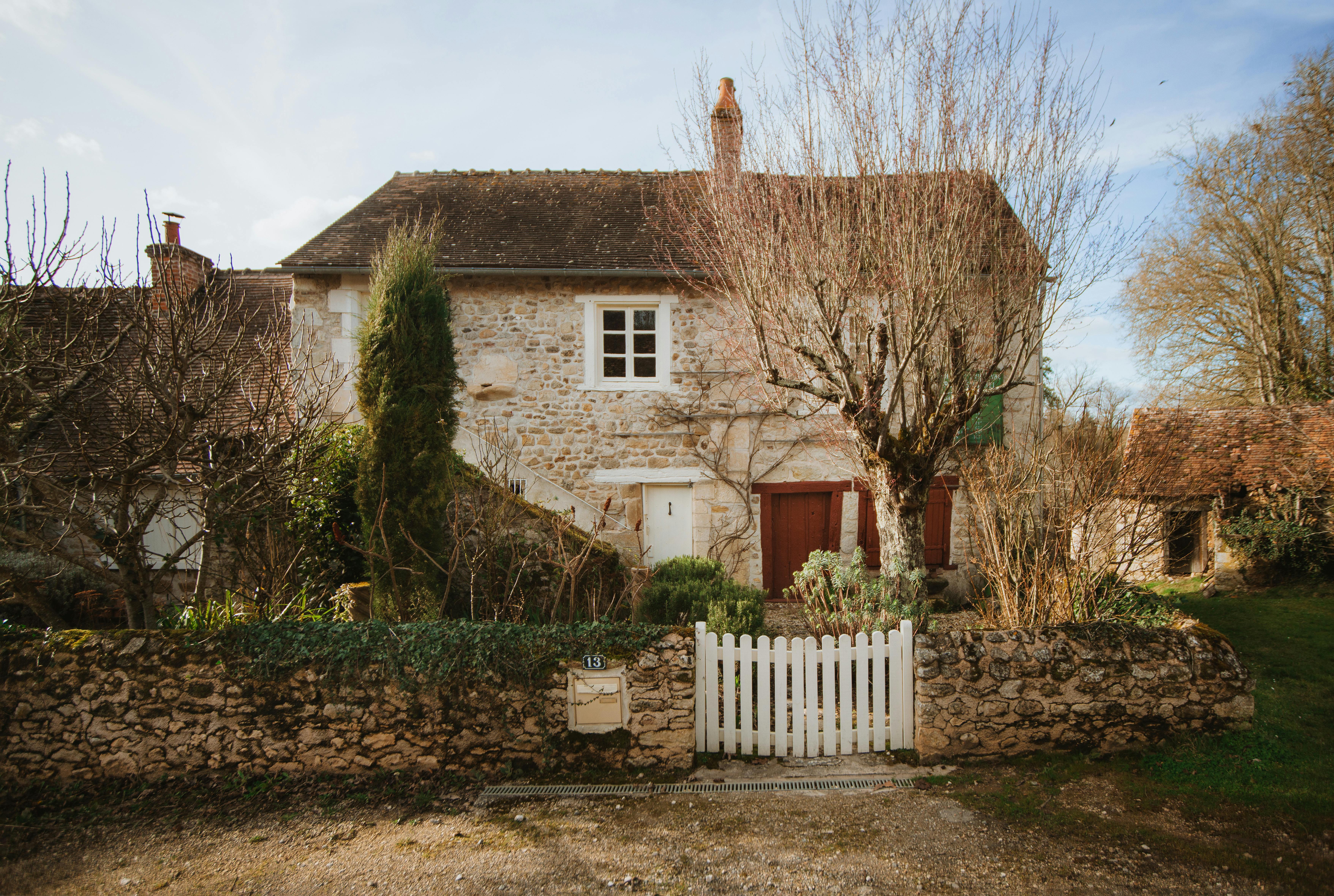 Picturesque stone house with rustic charm in Indre, France.