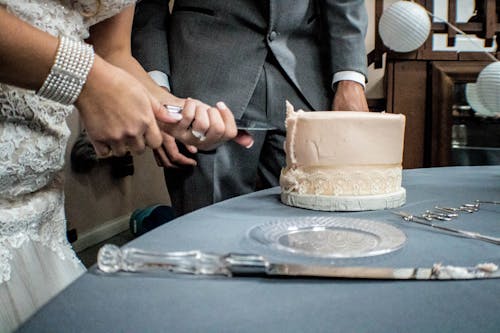 Free stock photo of cake, cutting the cake, hands