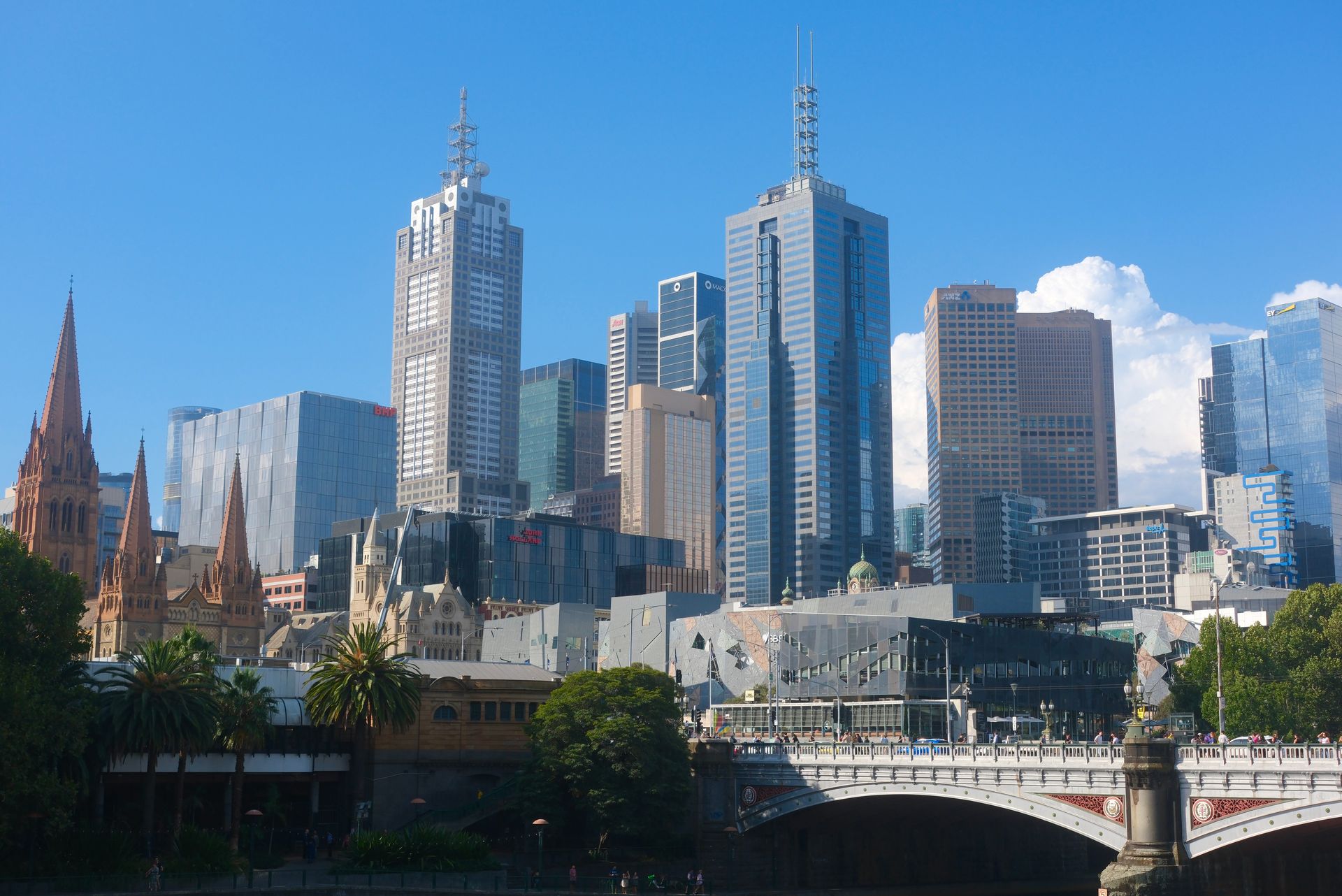 Melbourne city skyline during the daytime