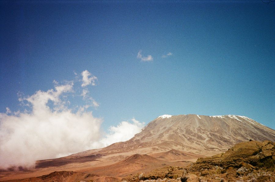 Kilimanjaro summit cone from high camp
