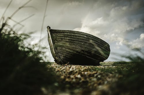 Free stock photo of beach, boat, old