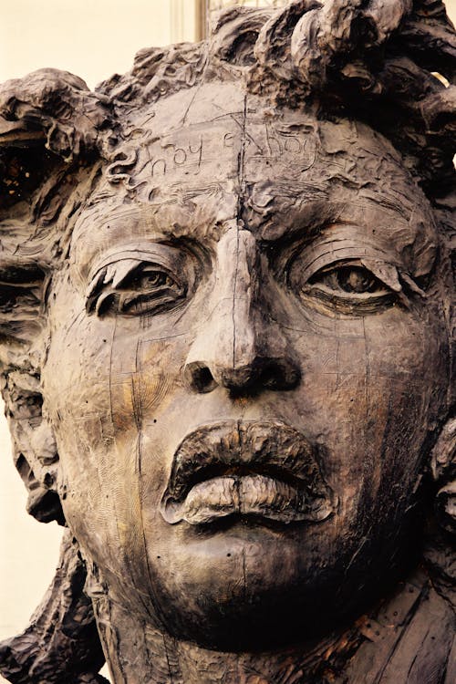 Close up of Buddha Face Sculpture